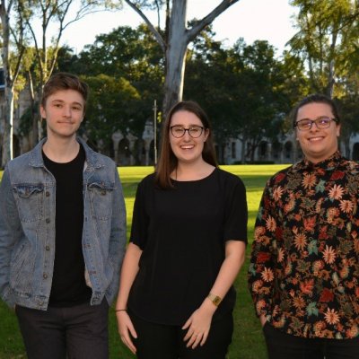 UQ Westpac Asian Exchange Scholarship recipients, from left, David Nyeste, Vincent Singer, Sunny van der Berg, Lachlan Walters and Hai Xia Wang-Pole.